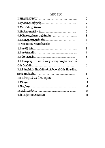 Báo cáo Biện pháp Phát triển năng lực và phẩm chất cho học sinh Lớp 5 thông qua các hoạt động ngoài giờ lên lớp