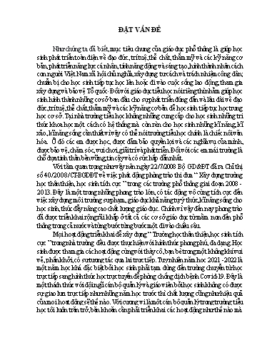 Báo cáo Biện pháp Xây dựng trường học thân thiện, học sinh tích cực nhằm thích ứng với giai đoạn học sinh tạm dừng đến trường để phòng chống dịch Covid-19