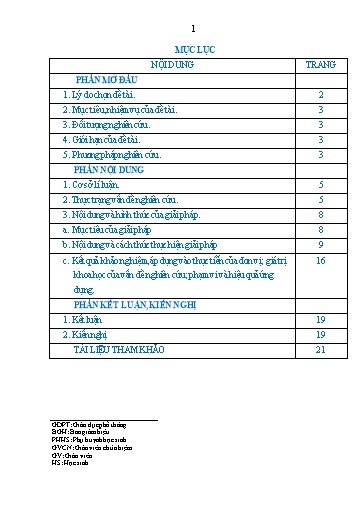 Báo cáo Giải pháp Giúp học tốt từ vựng Tiếng Anh cho học sinh khối Lớp 4, trường Tiểu học Lý Thường Kiệt