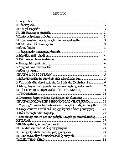 Báo cáo Sáng kiến Một số biện pháp giáo dục đạo đức cho học sinh ở Trung tâm GDNN – GDTX huyện Yên Lạc giai đoạn 2015-2020