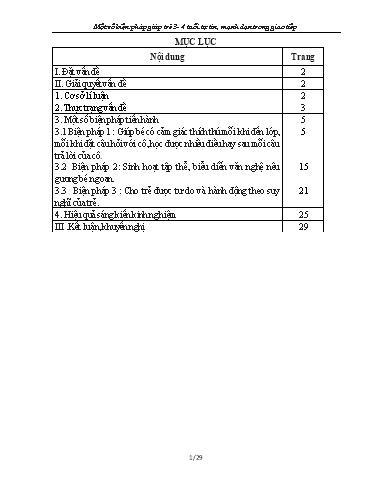 Báo cáo Sáng kiến Một số biện pháp giúp trẻ 3- 4 tuổi tự tin, mạnh dạn trong giao tiếp