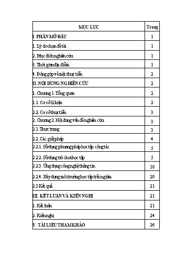 Báo cáo Sáng kiến Một số biện pháp nâng cao chất lượng dạy học dạng Toán về tỉ số phần trăm Lớp 5