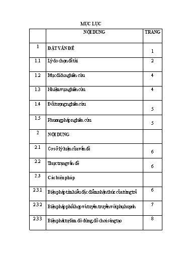Báo cáo Sáng kiến Một số biện pháp phát triển ngôn ngữ cho trẻ 3-4 tuổi thông qua hoạt động làm quen văn học