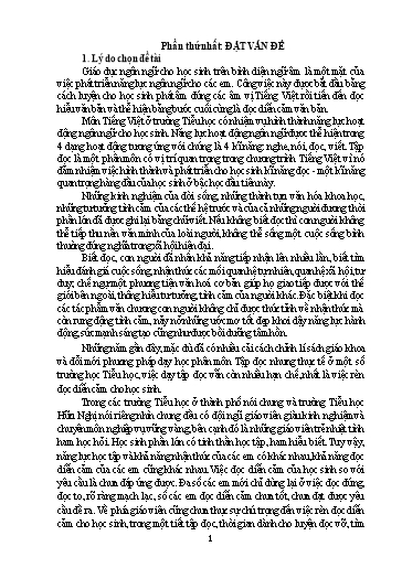 Báo cáo Sáng kiến Một số biện pháp rèn đọc diễn cảm cho học sinh Lớp 5