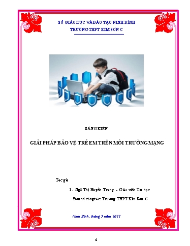 Sáng kiến kinh nghiệm Giải pháp bảo vệ trẻ em trên môi trường mạng