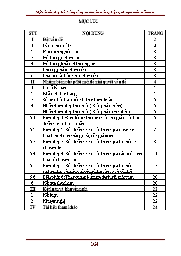 Sáng kiến kinh nghiệm Một số biện pháp bồi dưỡng nâng cao chuyên môn nghiệp vụ cho giáo viên mầm non