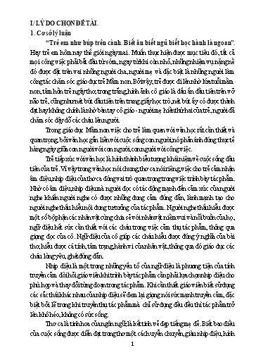 Sáng kiến kinh nghiệm Một số biện pháp dạy trẻ nhà trẻ cảm nhận âm điệu, nhịp điệu của thơ ca