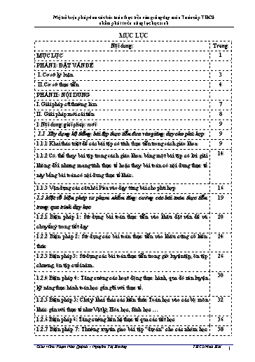 Sáng kiến kinh nghiệm Một số biện pháp đưa bài toán thực tiễn vào giảng dạy môn Toán cấp THCS nhằm phát triển năng lực học sinh
