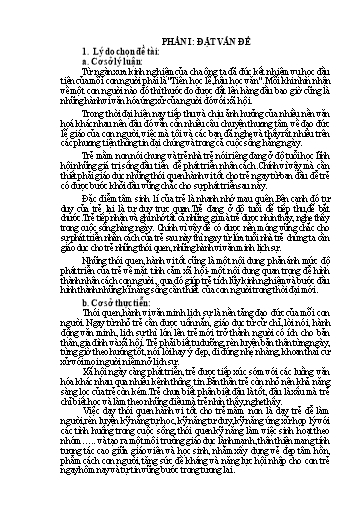 Sáng kiến kinh nghiệm Một số biện pháp giáo dục thói quen và hành vi tốt cho trẻ 24-36 tháng tuổi