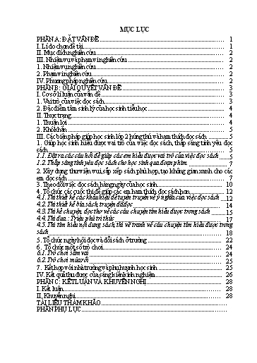 Sáng kiến kinh nghiệm Một số biện pháp giúp học sinh Lớp 2 hứng thú và ham thích đọc sách