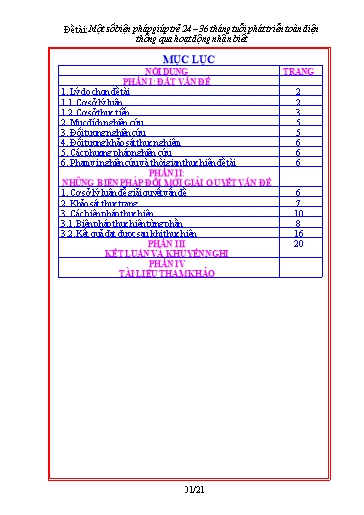 Sáng kiến kinh nghiệm Một số biện pháp giúp trẻ 24 – 36 tháng tuổi phát triển toàn diện thông qua hoạt động nhận biết