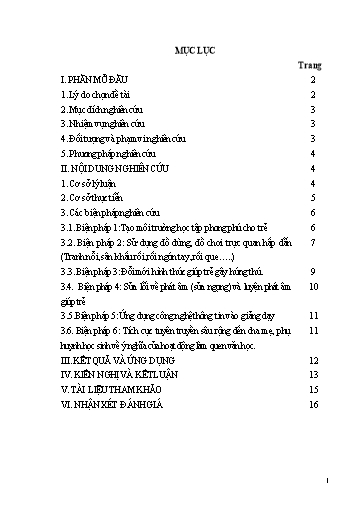 Sáng kiến kinh nghiệm Một số biện pháp giúp trẻ 3-4 tuổi làm quen với văn học trong Trường Mầm non