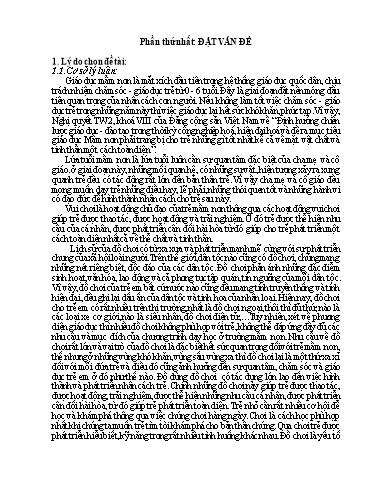 Sáng kiến kinh nghiệm Một số biện pháp giúp trẻ 4 – 5 tuổi sử dụng sáng tạo đồ dùng từ chai nhựa ở Trường Mầm non