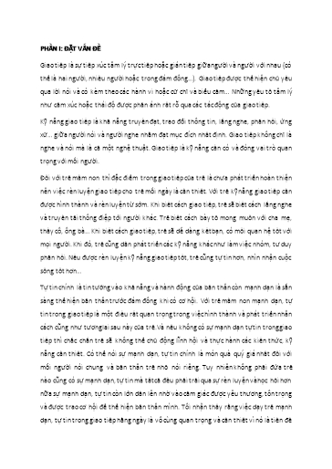 Sáng kiến kinh nghiệm Một số biện pháp giúp trẻ mạnh dạn tự tin trong giao tiếp hằng ngày tại lớp Mẫu giáo 3 - 4 tuổi A3 Trường Mầm non Chi Lăng