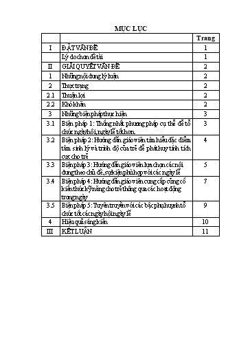 Sáng kiến kinh nghiệm Một số biện pháp giúp trẻ nhà trẻ 24 – 36 tháng nhận biết - Phân biệt 3 màu xanh, đỏ, vàng trong Trường Mầm non