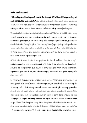 Sáng kiến kinh nghiệm Một số biện pháp giúp trẻ phát triển tình cảm - Giáo dục lòng yêu thương cho trẻ Mẫu giáo 3 - 4 tuổi A1 tại trường Mầm non Chi Lăng