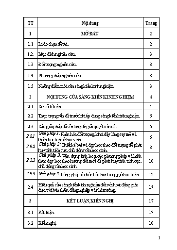 Sáng kiến kinh nghiệm Một số biện pháp nâng cao hiệu quả trong giảng dạy môn Toán Lớp 5