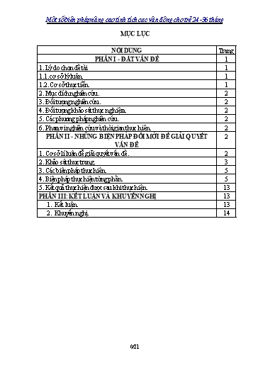 Sáng kiến kinh nghiệm Một số biện pháp nâng cao tính tích cực vận động cho trẻ 24-36 tháng