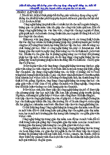 SKKN Một số biện pháp bồi dưỡng giáo viên ứng dụng công nghệ thông tin, thiết kế video phối hợp phụ huynh chăm sóc giáo dục trẻ tại nhà