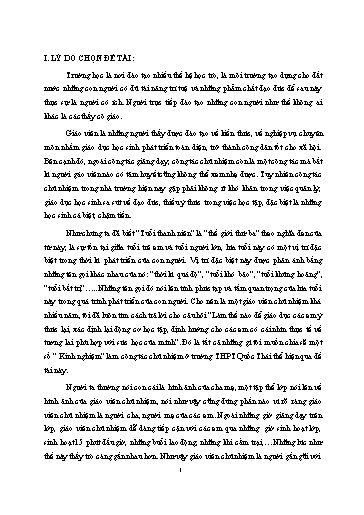 SKKN Một số biện pháp trọng tâm trong công tác chủ nhiệm giúp học sinh yếu Lớp 12 trường THPT Quốc Thái đỗ tốt nghiệp cao