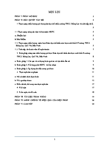 Sáng kiến kinh nghiệm Lựa chọn biện pháp nâng cao chất lượng giờ học môn Giáo Dục Thể Chất cho học sinh Khối 8 Trường THCS Bồng Lai, Quế Võ, Bắc Ninh