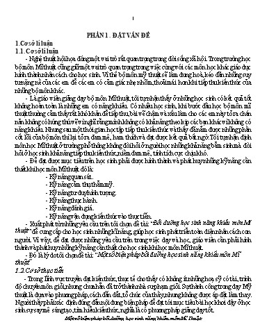 Sáng kiến kinh nghiệm Một số biện pháp bồi dưỡng học sinh năng khiếu môn Mĩ thuật