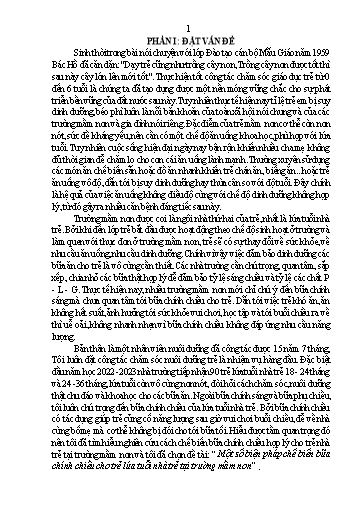 Sáng kiến kinh nghiệm Một số biện pháp chế biến bữa chính chiều cho trẻ lứa tuổi nhà trẻ tại Trường Mầm non