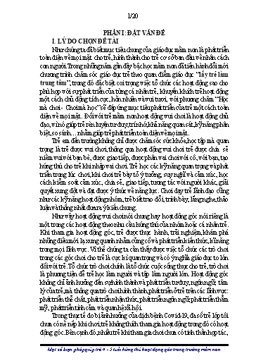 Sáng kiến kinh nghiệm Một số biện pháp giúp trẻ 4 - 5 tuổi hứng thú hoạt động góc trong Trường Mầm non