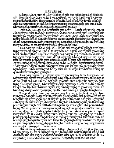 Sáng kiến kinh nghiệm Một số biện pháp kích thích trẻ 4-5 tuổi hoạt động tích cực trong giờ học vẽ ở Trường Mầm non A Thị Trấn Văn Điển