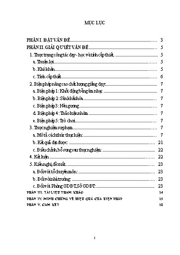 Sáng kiến kinh nghiệm Một số biện pháp nâng cao chất lượng dạy và học môn GDCD 6 tại trường THCS Bồng Lai