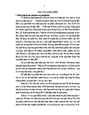 Sáng kiến kinh nghiệm Một số biện pháp nhằm phát triển năng lực tìm hiểu thế giới sống cho học sinh THPT