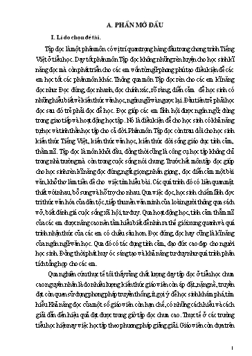 Sáng kiến kinh nghiệm Một số biện pháp rèn kĩ năng đọc cho học sinh Lớp 2
