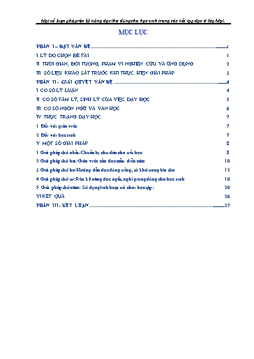 Sáng kiến kinh nghiệm Một số biện pháp rèn kỹ năng đọc thơ đúng cho học sinh trong các tiết Tập đọc ở Lớp Một