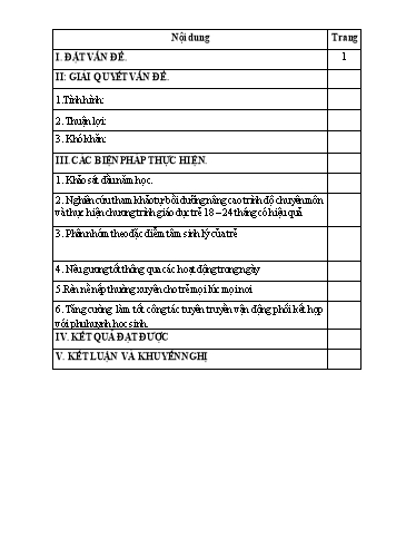 Sáng kiến kinh nghiệm Một số biện pháp rèn luyện nề nếp, thói quen ban đầu cho trẻ nhà trẻ 18 – 24 tháng ở Trường Mầm non