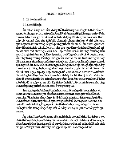 Báo cáo Biện pháp Giúp nâng cao hứng thú học tập môn Âm nhạc cho học sinh Lớp 3