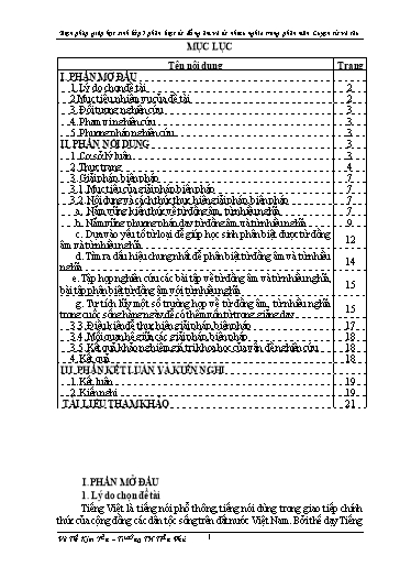 Sáng kiến kinh nghiệm Giúp học sinh phân biệt từ đồng âm và từ nhiều nghĩa trong phân môn Luyện từ và câu Lớp 5