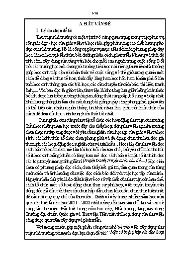 Sáng kiến kinh nghiệm Một số biện pháp chỉ đạo động thư viện trong quá trình dạy và học trực tuyến ứng phó với dịch COVID-19