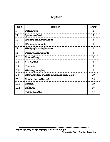 Sáng kiến kinh nghiệm Một số biện pháp chỉ đạo hoạt động thư viện đạt hiệu quả
