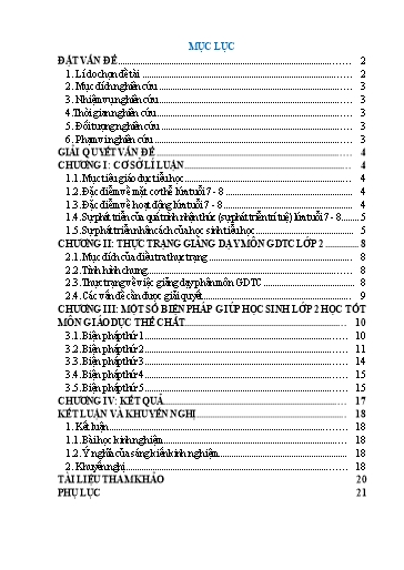 Sáng kiến kinh nghiệm Một số biện pháp giúp học sinh Lớp 2 học tốt môn Giáo dục thể chất