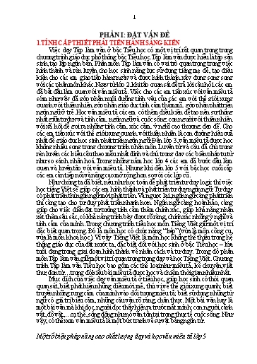 Sáng kiến kinh nghiệm Một số biện pháp nâng cao chất lượng dạy và học văn miêu tả Lớp 5