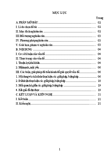 Sáng kiến kinh nghiệm Một số biện pháp nâng cao chất lượng trong việc tổ chức hoạt động ngoài trời cho trẻ 4- 5 tuổi ở trường Mầm non Hoạ Mi