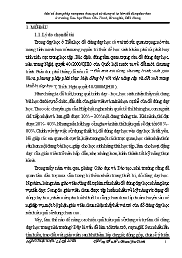 Sáng kiến kinh nghiệm Một số biện pháp nâng cao hiệu quả sử dụng và tự làm đồ dùng dạy học ở Trường Tiểu học Phan Chu Trinh, Krông Nô, Đắk Nông