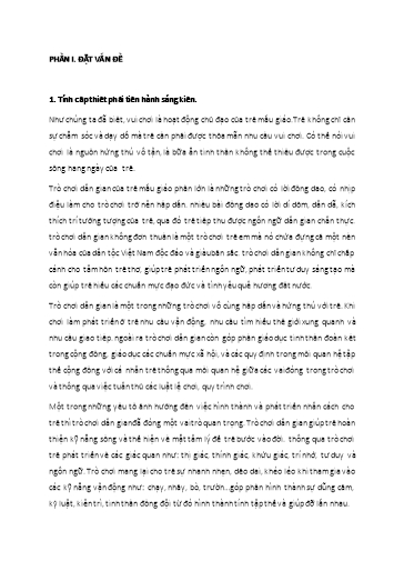 Sáng kiến kinh nghiệm Một số biện pháp nâng cao hiệu quả tổ chức trò chơi dân gian cho trẻ Mẫu giáo 5 -6 tuổi ở Trường Mầm non
