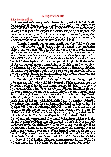 Sáng kiến kinh nghiệm Một số giải pháp giúp học sinh tự kỷ tương tác và hòa nhập với lớp học