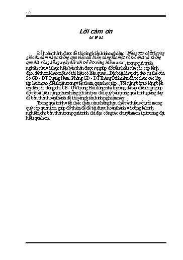 Báo cáo biện pháp Nâng cao chất lượng giáo dục âm nhạc thông qua việc cải biên, sáng tác một số trò chơi và thông qua đời sống hằng ngày đối với trẻ ở Trường Mầm Non