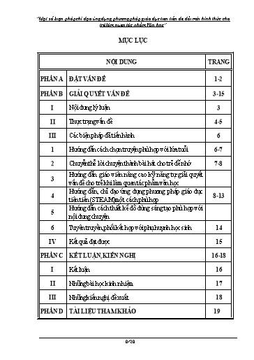 Sáng kiến kinh nghiệm Một số biện pháp chỉ đạo đổi mới hình thức cho trẻ làm quen với tác phẩm Văn học