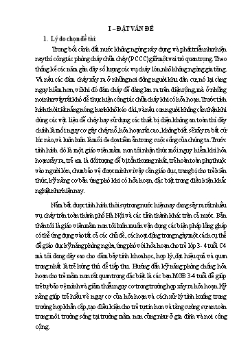 Sáng kiến kinh nghiệm Một số biện pháp giáo dục kỹ năng ứng phó hỏa hoạn cho trẻ 3-4 tuổi