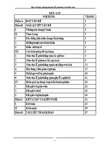 Sáng kiến kinh nghiệm Một số biện pháp giáo dục lễ giáo cho trẻ mầm non
