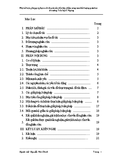 Sáng kiến kinh nghiệm Một số biện pháp giúp học sinh chuyên cần đến lớp nhằm nâng cao chất lượng giáo dục ở trường Tiểu học Y Ngông