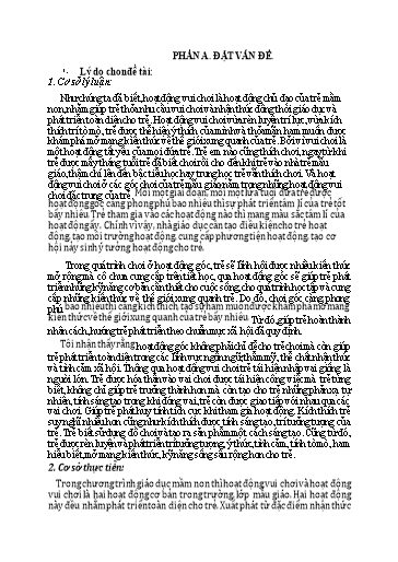 Sáng kiến kinh nghiệm Một số biện pháp giúp nâng cao tính tích cực của trẻ trong hoạt động góc cho trẻ Mẫu giáo 5 - 6 tuổi ở Trường Mầm non